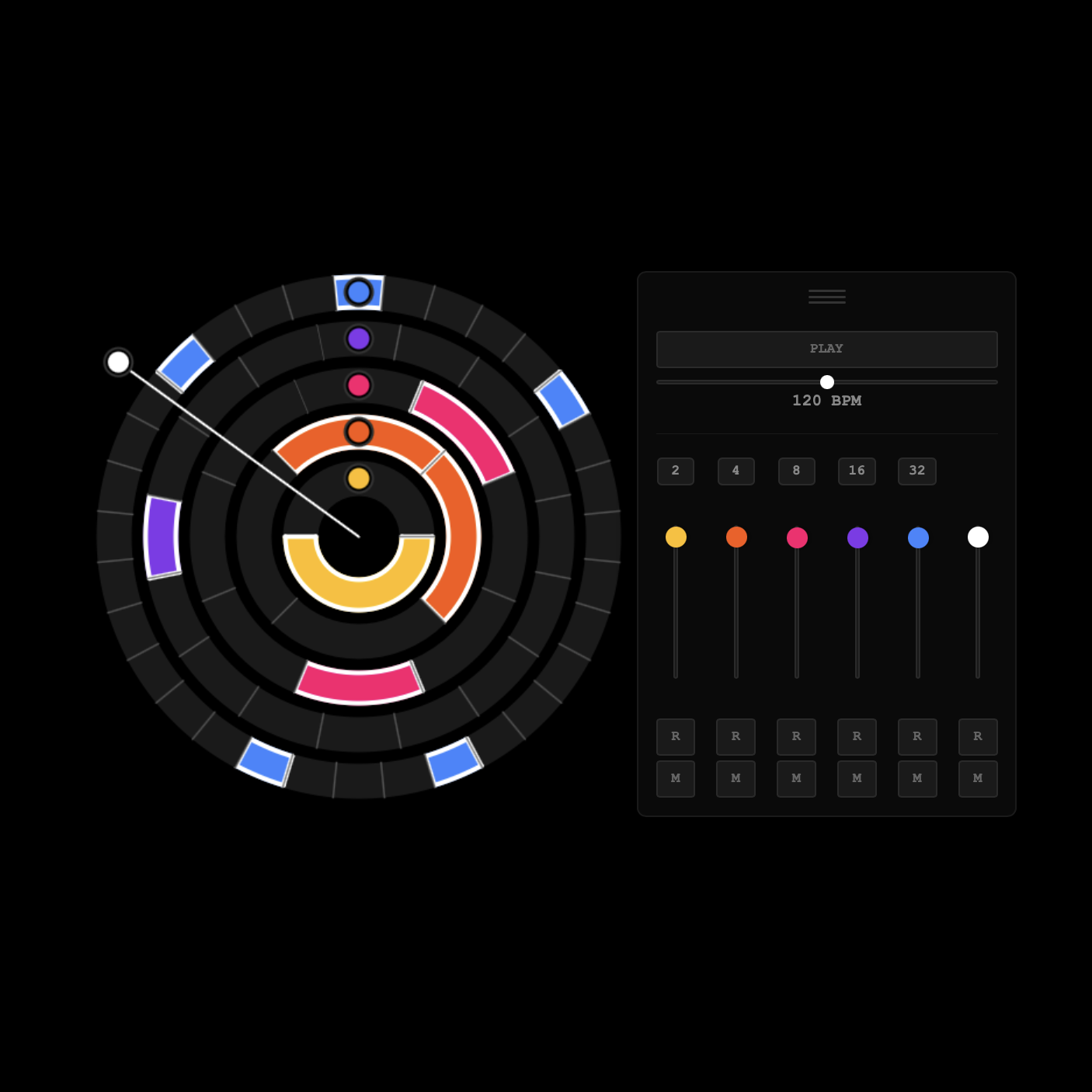Radial Drum Sequencer
